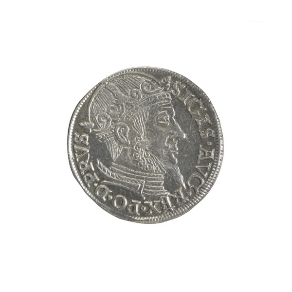 Gdansk trojak, Sigismund II Augustus (King of Poland; 1544–1572), Jagiellonians (dynasty). Obverse: