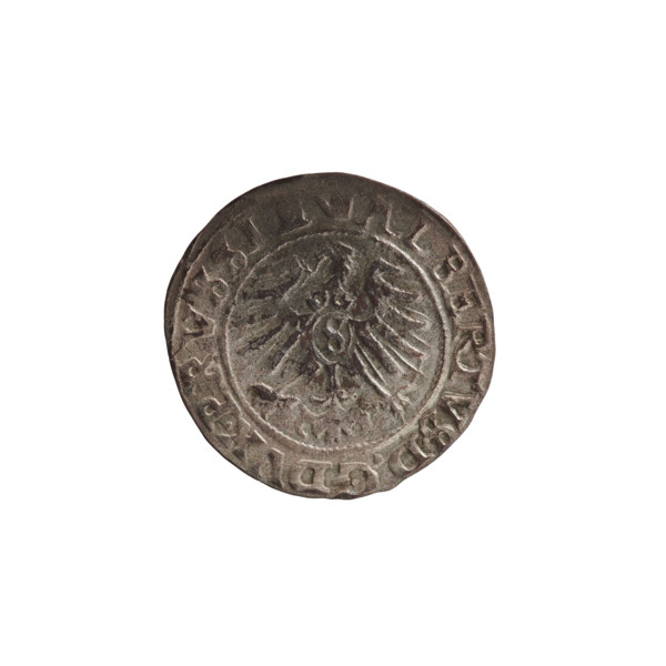 szelag; maker: Gerhard Lentz; publisher: Casper Lauterbach; rarity R1. Obverse: Prussian eagle with