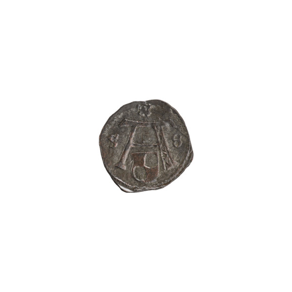 Denarius, Nimptsch (Nimsch), Wolf, R5 (rarity); obverse: in beaded border the letter A beneath the