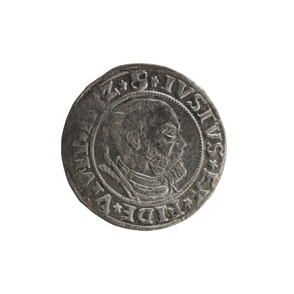 Male busts in armour, Hohenzollern coat of arms, eagles; obverse Prussian eagle with crowned letter