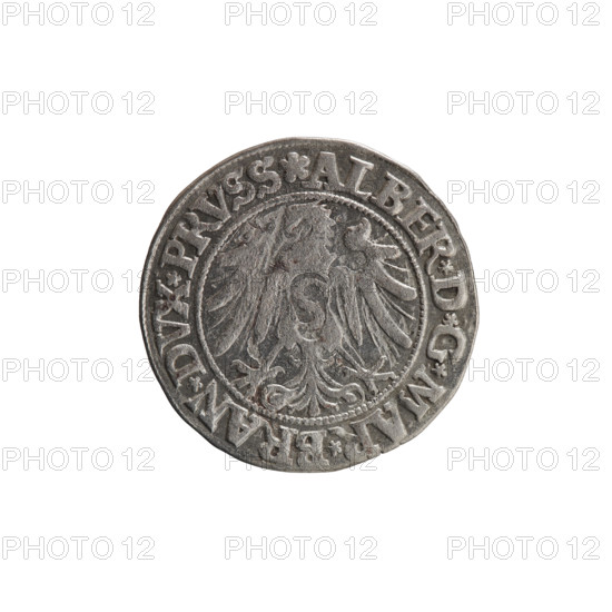 Albrecht Hohenzollern (Prince of Prussia; 1490–1568) — coin, 1534, Ducal Prussia (1525–1701),