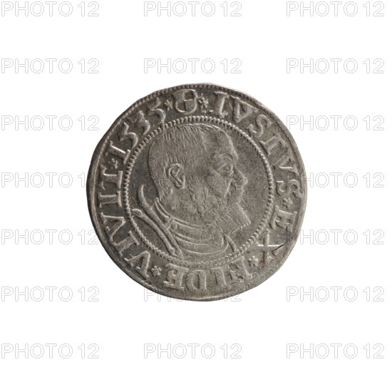 Decius Grosz, Jost Ludwik (fl. 1528–1535). 1535. Coin (diameter 23.0 mm, weight 2.00 g, axis 260°).