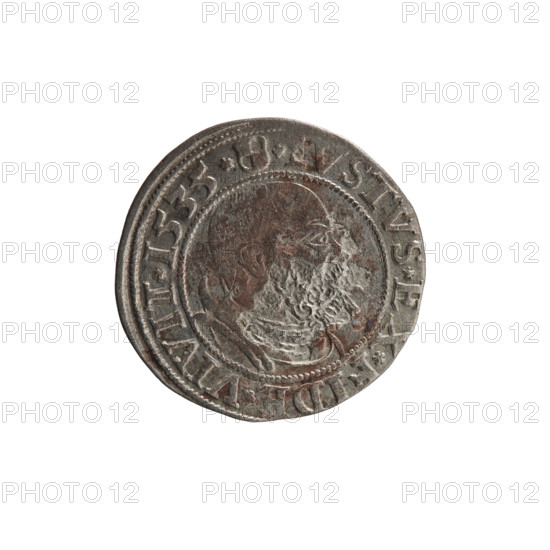 grosz, Decius, Jost Ludwik (fl. 1528-1535); obverse: Prussian eagle, on its chest a crowned letter