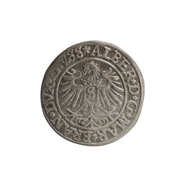 grosz, Decius, Jost Ludwik (fl. 1528-1535); Obv.: Prussian eagle, on its chest a crowned letter S;