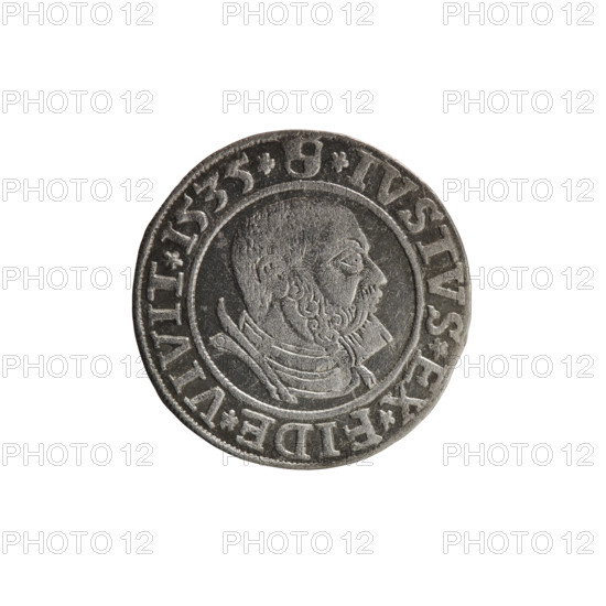 Decius Grosz, Jost Ludwik (fl. 1528–1535). Silver coin, 1535, Ducal Prussia (Königsberg). Obverse:
