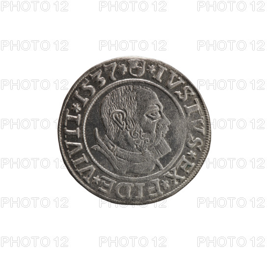 Obverse: Prussian eagle, on its chest a crowned letter S. On the rim between the pearl borders an