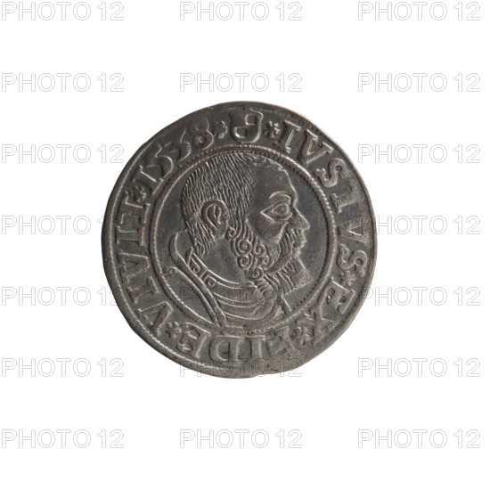 Obverse: Prussian eagle; on its chest a crowned letter S. On the rim between the pearl borders an