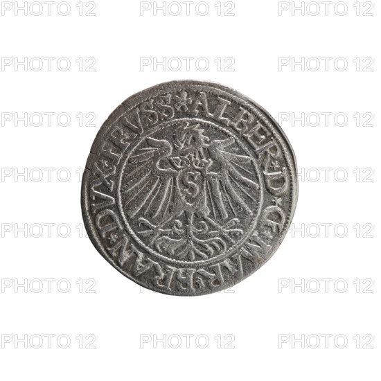 Obverse: Prussian eagle; on its chest a crowned letter S. On the rim between the pearl borders an