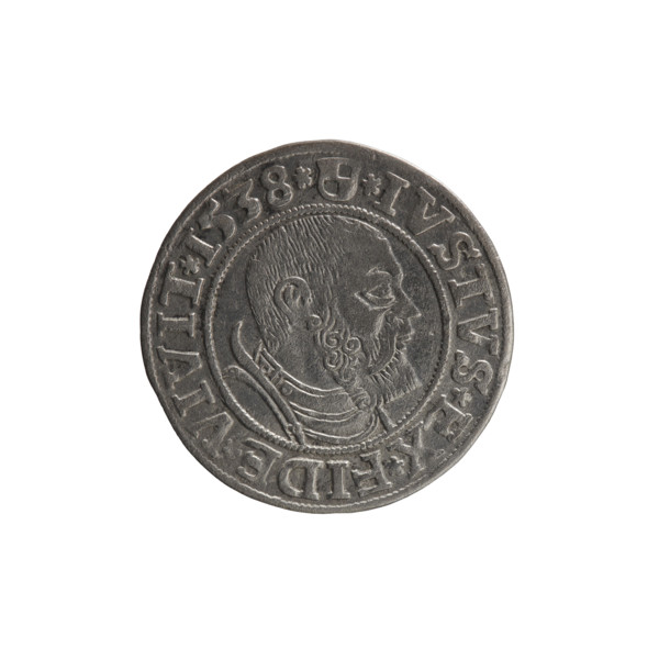 Obverse: Prussian eagle; on its chest a crowned letter S. On the rim between the pearl borders an