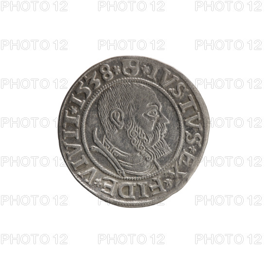 Obverse: Prussian eagle, on its chest a crowned letter S. On the rim between the pearl borders an