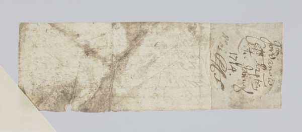 Round imprint of the customs house seal in Jordanów. A crowned eagle with the Saxon coat of arms on