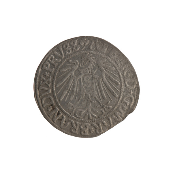 Obverse: Prussian eagle; on its chest a crowned letter S. In the rim between the pearl borders an