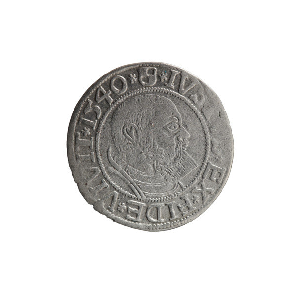 grosz; publisher: Maciej Schilling; maker: Jost Ludwik Decjusz (fl. 1528–1535). Obverse: Prussian