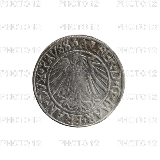 grosz, Schilling, Maciej, R0 (rarity), eagles, Albrecht Hohenzollern (Prince of Prussia; 1490–1568)