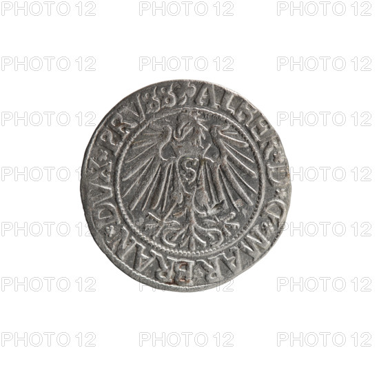 Albrecht Hohenzollern (Prince of Prussia; 1490–1568) grosz (Schilling, Maciej), R0 (rarity).
