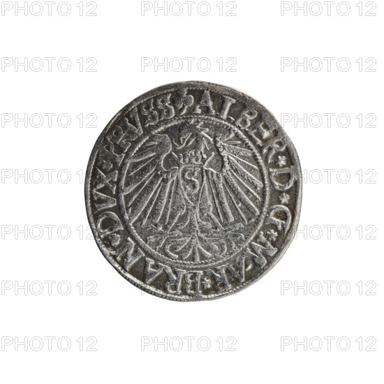 grosz, Schilling, Maciej, R3 (rarity), eagles, Albrecht Hohenzollern (Prince of Prussia; 1490–1568)