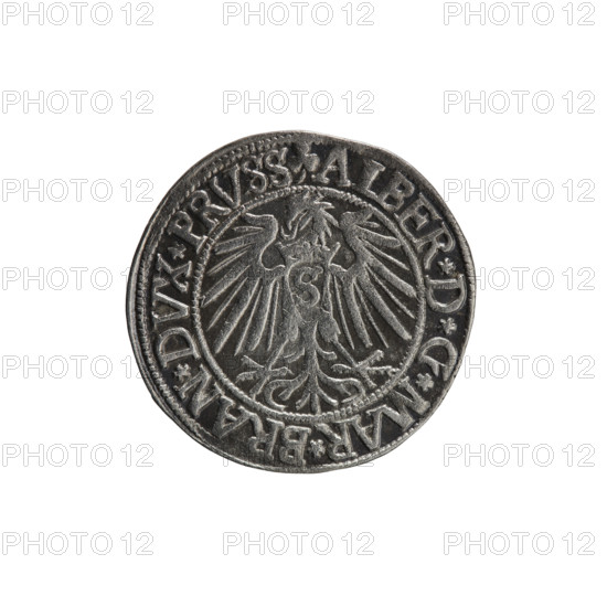 grosz, Straub (Strawb), Heinrich, R0 (rarity); eagles, Hohenzollern (coat of arms); male busts in