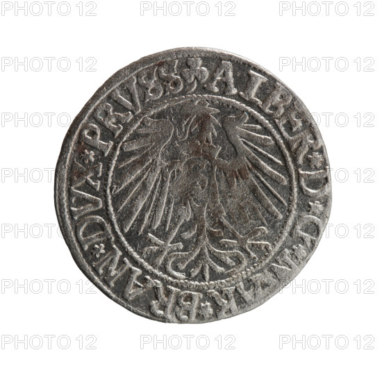 grosz, Straub (Strawb), Heinrich, R0 (rarity), Albrecht Hohenzollern (Prince of Prussia; 1490-1568)