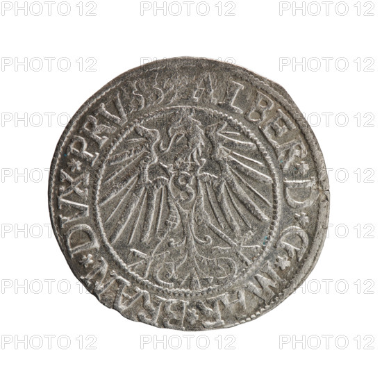 grosz, Straub (Strawb), Heinrich, R0 (rarity), Albrecht Hohenzollern (Prince of Prussia; 1490–1568)