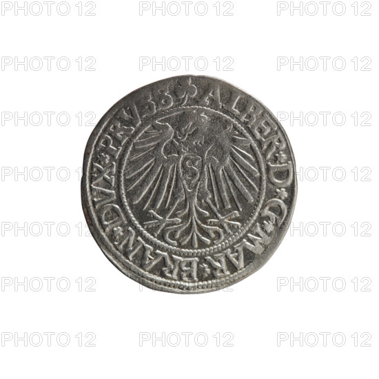 grosz, Straub (Strawb), Heinrich, R0 (rarity), Albrecht Hohenzollern (Prince of Prussia; 1490–1568)