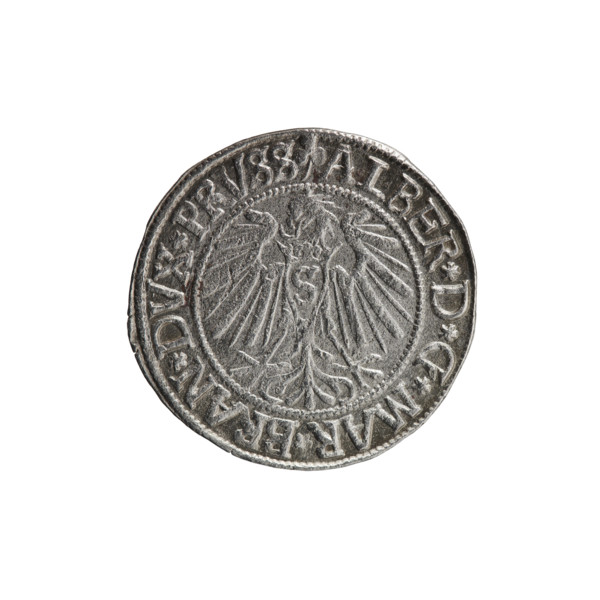 Heinrich Straub (Strawb) grosz, R0 (rarity). Albrecht Hohenzollern (Prince of Prussia; 1490–1568).