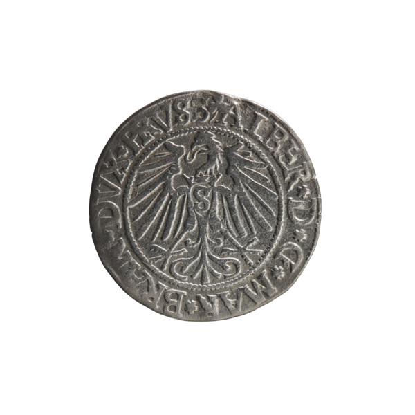 Obverse: Prussian eagle; on its chest the crowned letter S. In the rim, between pearl-shaped
