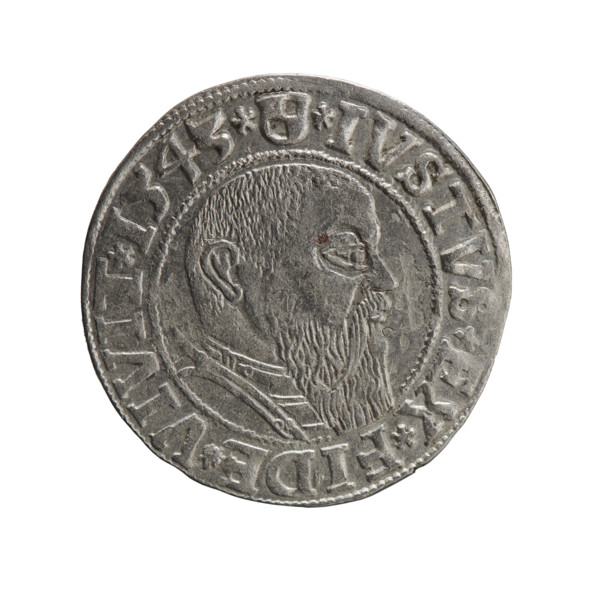 Albrecht Hohenzollern (Prince of Prussia; 1490–1568) — obverse: Prussian eagle, on its chest the