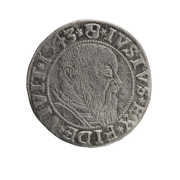 Obverse: Prussian eagle with crowned letter S on its chest; rim inscription beginning with a