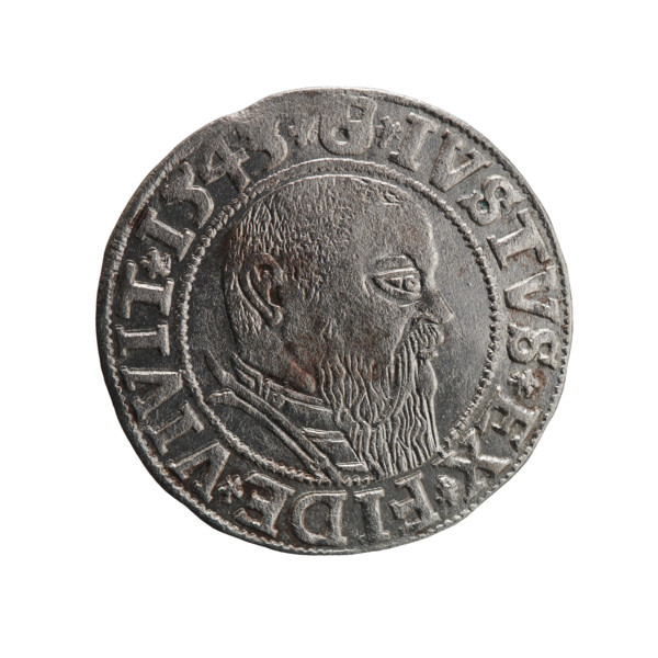 Albrecht Hohenzollern (Prince of Prussia; 1490–1568) — obverse: Prussian eagle with crowned letter