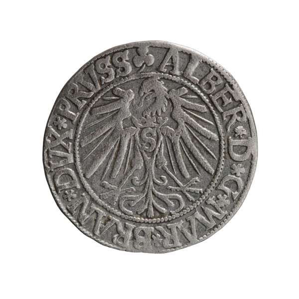 grosz, Schilling, Maciej, R0 (rarity), Albrecht Hohenzollern (Prince of Prussia; 1490–1568) —