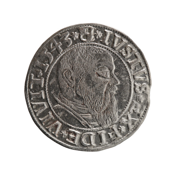 Albrecht Hohenzollern (Prince of Prussia; 1490–1568) — obverse: Prussian eagle with crowned letter