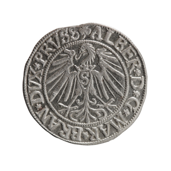 Albrecht Hohenzollern (Prince of Prussia; 1490–1568) — grosz, Schilling, Maciej, R0 (rarity).