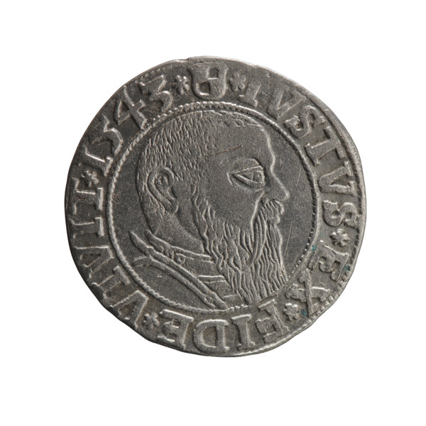 Albrecht Hohenzollern (Prince of Prussia; 1490–1568) — obverse: Prussian eagle bearing on its chest