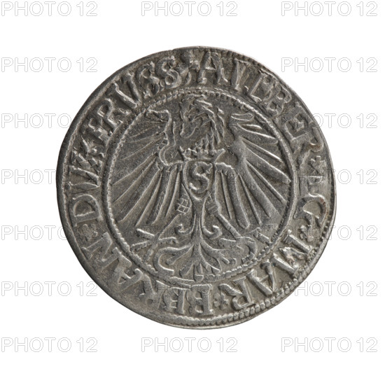 grosz, Schilling, Maciej, R0 (rarity), Albrecht Hohenzollern (Prince of Prussia; 1490–1568) —