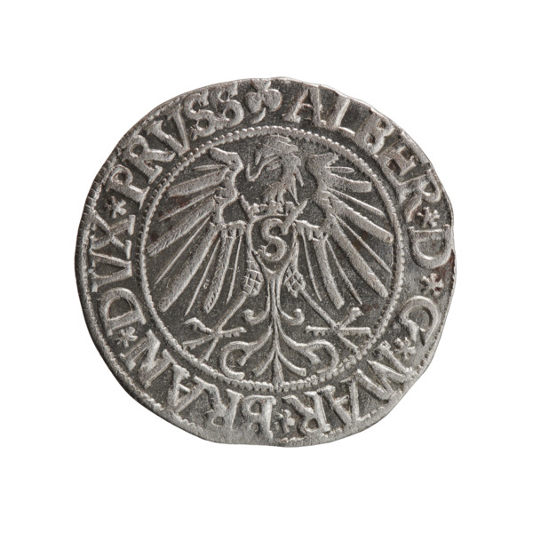 Albrecht Hohenzollern (Prince of Prussia; 1490–1568) — grosz, Schilling, Maciej, R0 (rarity). Ducal