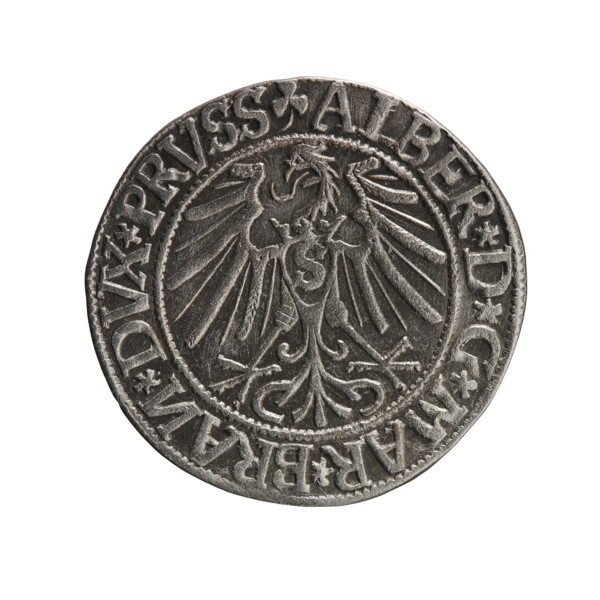 Obverse: Prussian eagle; on its chest the crowned letter S. In the rim, between the pearl-shaped