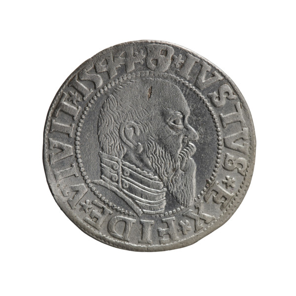 Schilling; Maciej Grosz, publisher; Jost Ludwik Decjusz (fl. 1528–1535). Silver coin (grosz), 1544,