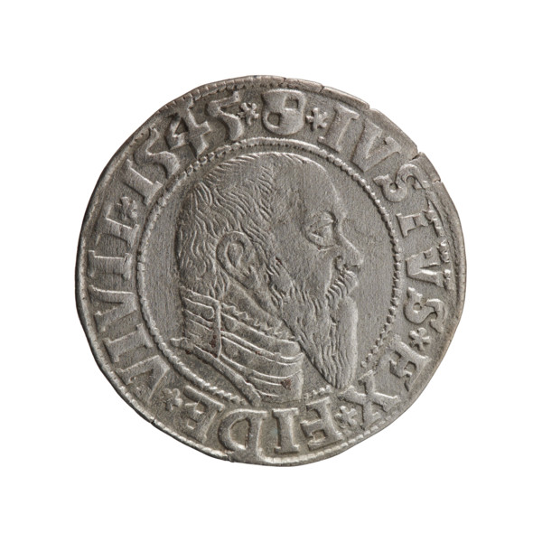 Obverse: Prussian eagle; on its chest a crowned letter S. In the rim between the pearl borders an