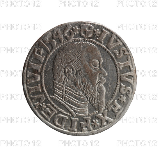 Albrecht Hohenzollern (Prince of Prussia; 1490–1568) — coin (1546). Obverse: Prussian eagle, on its