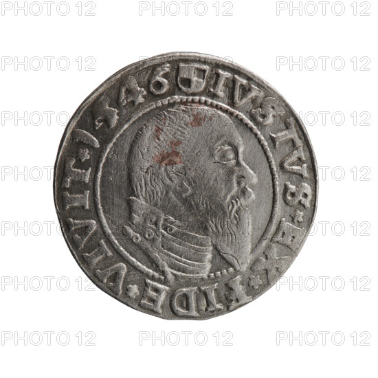 grosz, Schilling, Maciej, Albrecht Hohenzollern (Prince of Prussia; 1490–1568) — iconography: