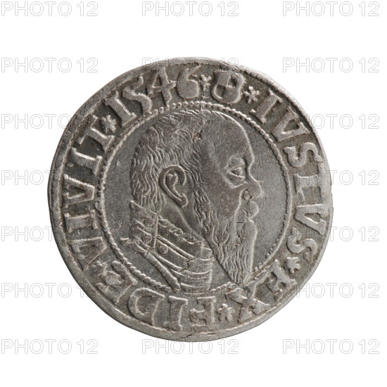 Albrecht Hohenzollern (Prince of Prussia; 1490–1568) — silver coin, 1546. Obverse: Prussian eagle,