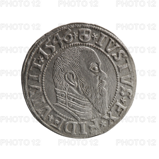 grosz, Schilling, Maciej, Albrecht Hohenzollern (Prince of Prussia; 1490–1568) - iconography,