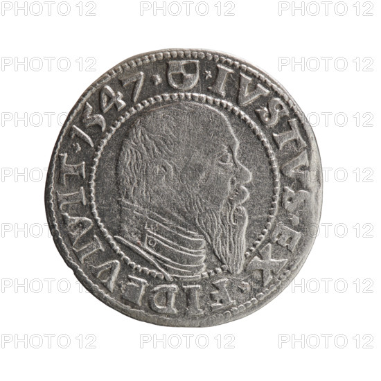 Albrecht Hohenzollern (Prince of Prussia; 1490–1568) — obverse: Prussian eagle with crowned letter