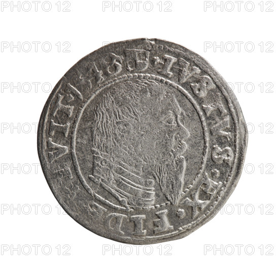 grosz, Schilling, Maciej, Albrecht Hohenzollern (Prince of Prussia; 1490-1568) - iconography,