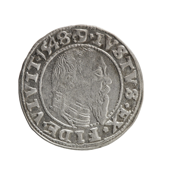 Albrecht Hohenzollern (Prince of Prussia; 1490–1568). Obverse: Prussian eagle; in the rim between