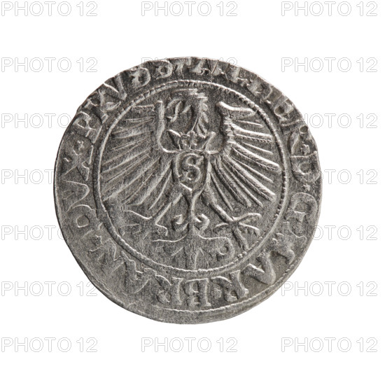 groschen, Albrecht Hohenzollern (Prince of Prussia; 1490–1568) - iconography: eagles, Hohenzollern