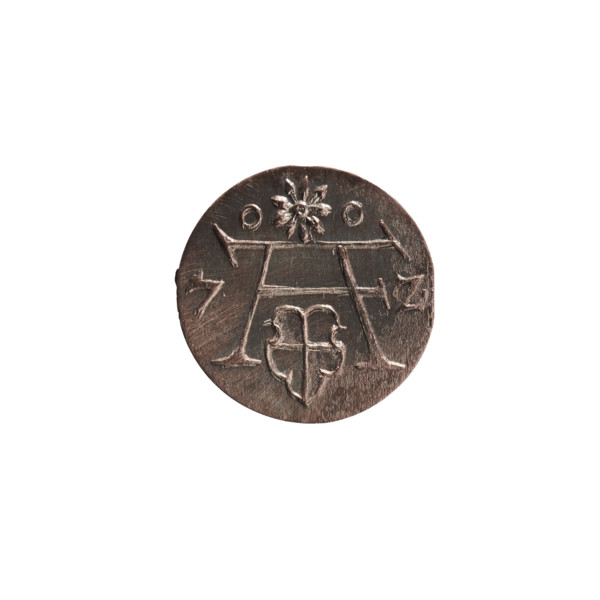 Denarius, Albert Frederick Hohenzollern (1553–1619; Duke of Prussia 1568–1578). Obverse: Monogram