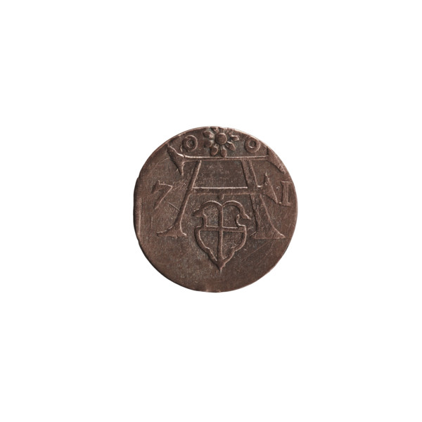 Denarius of Albert Frederick of Hohenzollern (1553–1619; Duke of Prussia 1568–1578). Obverse: