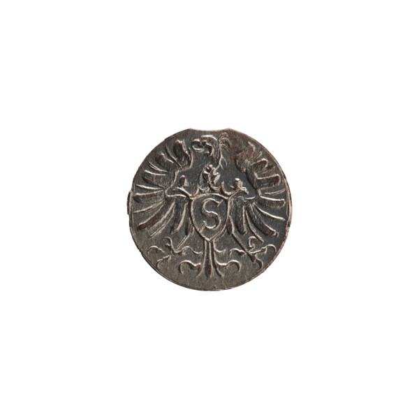 denarius, Albert Frederick Hohenzollern (1553–1619; Duke of Prussia 1568–1578), Obv. Monogram