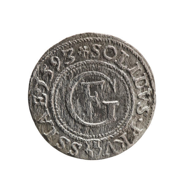 szelag (Gulden) by Pawel Gulden; Jerzy Fryderyk (Duke of Karniów; 1539–1603). Obverse: within a